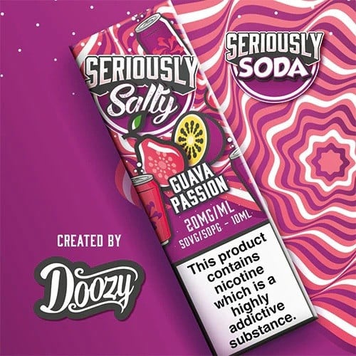 نكهة سولت جوافا باشون Doozy SERIOUSLY SODA GUAVA PASSION 10ml