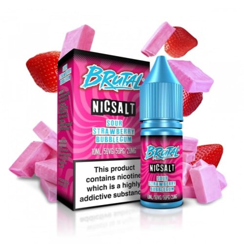 نكهة سولت علكة الفراوله الحامضه BRUTAL SOUR STRAWBERRY BUBBLEGUM 10ml