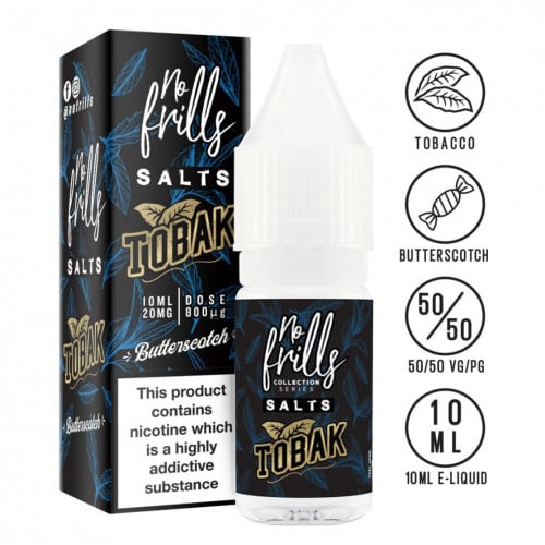 نكهة سولت توباك توباكو باتر سكوتش NO Frills TOBAK Butterscotch 10ml