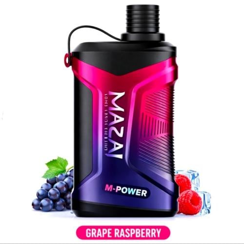 شيشة مزاج ام باور عنب توت MAZAJ M POWER GRAPE RASPBERRY 20000 PUFFS 6MG