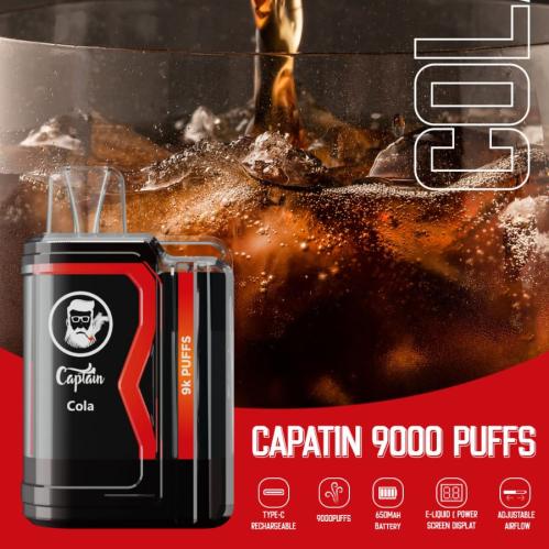 سحبة جوسي ولرد كابتن كولا Joosy World Captain 9000 PUFFS Cola