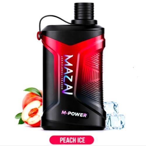 شيشة مزاج ام باور خوخ ايس MAZAJ M POWER PEACH ICE 20000 PUFFS 6MG