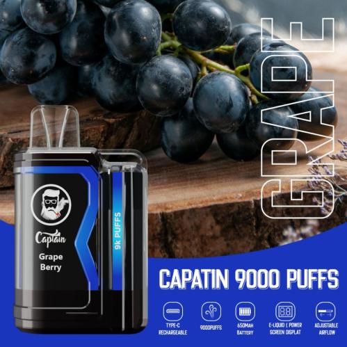 سحبة جوسي ولرد كابتن عنب توت Joosy World Captain 9000 PUFFS Grape Berry