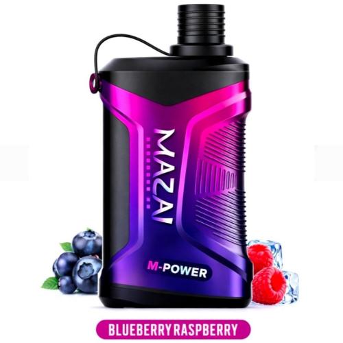شيشة مزاج ام باور مكس توت MAZAJ M POWER BLUEBERRY RASPBERRY 20000 PUFFS 6MG