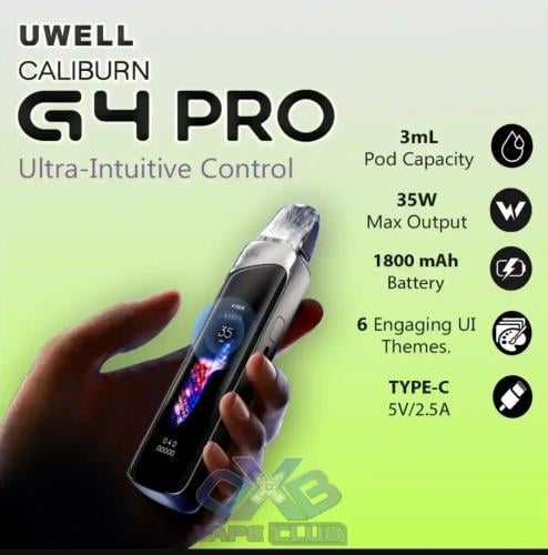 جهاز يو ويل كاليبورن جي الرابع برو Uwell Caliburn G4 pro pod system