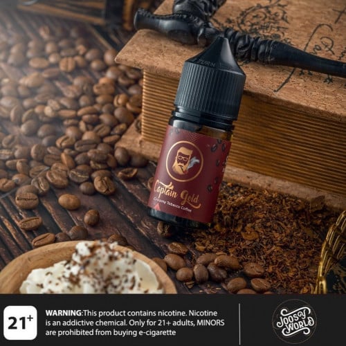 نكهة سولت كابتن جولد كريمي توباكو كوفي Captain gold Creamy Tobacco Coffee