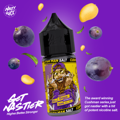 نكهة سولت ناستي كاش مان مانجو عنب NASTY CUSH MAN MANGO Grape