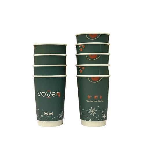 شدة أكواب يوفن الورقيه 12oz |Yoven Paper Cups 12oz