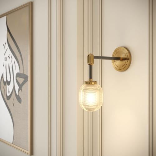 مصباح جداري زجاج مودرن شفاف
