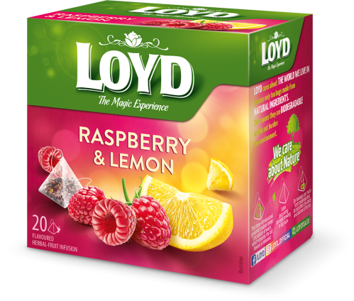 لويد شاي أعشاب توت العليق مع الليمون عبوة هرمية *20*2جرام