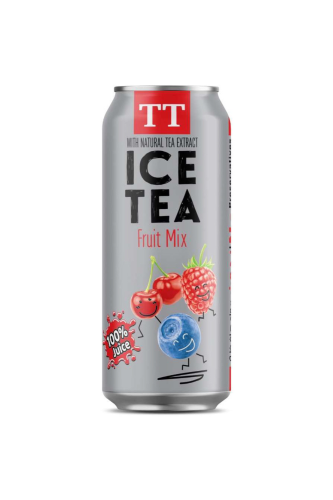 تي تي مشروب شاي مثلج بالفواكه الحمراء بدون سكر مضاف مع عصير الفواكه 330  مل