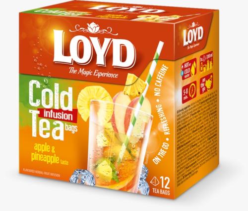 لويد شاي مثلج بنكهة التفاح والاناناس 2.5x12  جرام