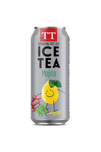 تي تي مشروب شاي مثلج موهيتو ليمون ونعناع بدون سكر مضاف مع عصير الفواكه 330مل