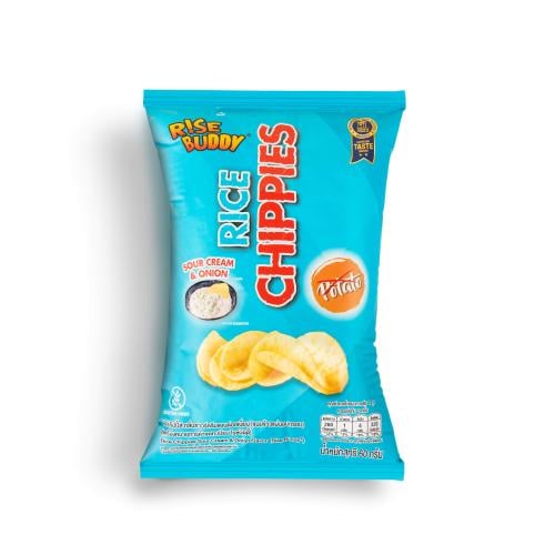 رايس بدي رقائق الأرز مخبوزة غير مقلية بنكهة الكريمة الحامضة والبصل 60 جرام