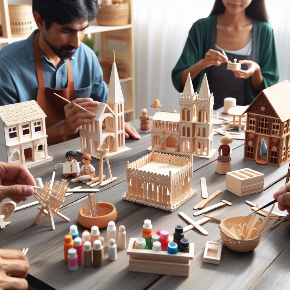 جمال صنع الأعمال الخشبية بأعواد الآيس كريم: إبداع وفن يدوي بسيط