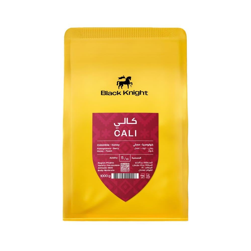 1 كيلو قهوة الفارس الأسود كالي كولومبيا عسلية