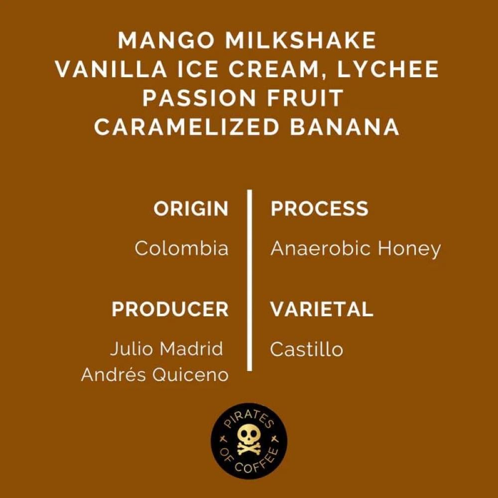 قهوة القراصنة Smoothie كولومبيا عسلية إسبريسو 250 جرام