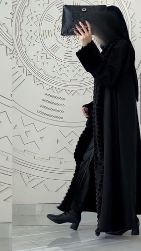عباية شمواه اسود -فرو اسود