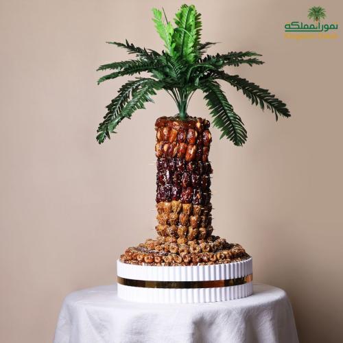 نخلة - صينية دائرية - خشب مقلم