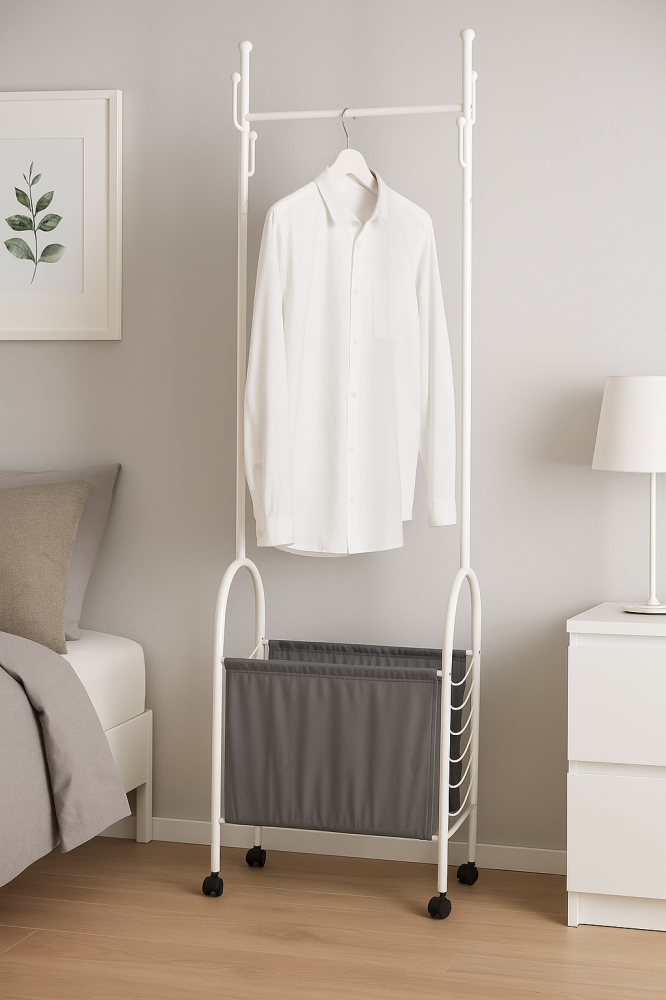white clothes hanger