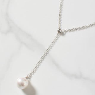 سلسال الدمعه مع اللولو | Tear drop necklace