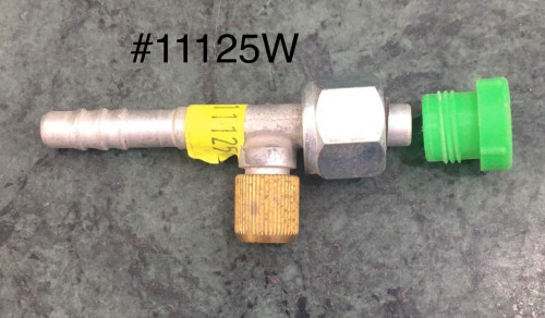 CONNECTOR 3-8 180D FEMALE O-RING WITH R-12 CHARGING VALVE No 11125W