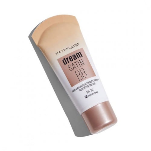 كريم بي بي دريم ساتين للبشرة SPF 30 من ميبلين 04 وسط غامق 30مل