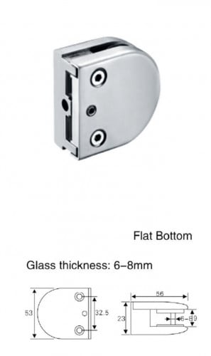 حامل زجاج لون كروم  8-6 ملي