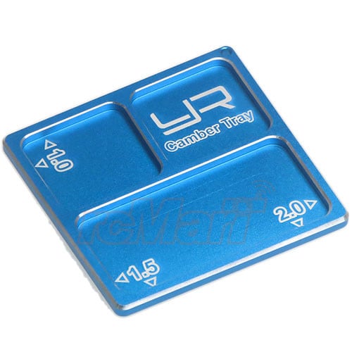 Yeah Racing 2 In 1 Aluminum Camber  Gauge Tray 1.0 1.5 2 Angles Blue For 1/10 YA-0330BU for RC
