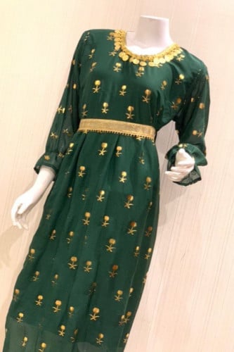 فستان تاسيس جنيهات  اللون اخضر