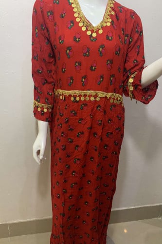فستان احمر جنيهات شالكي