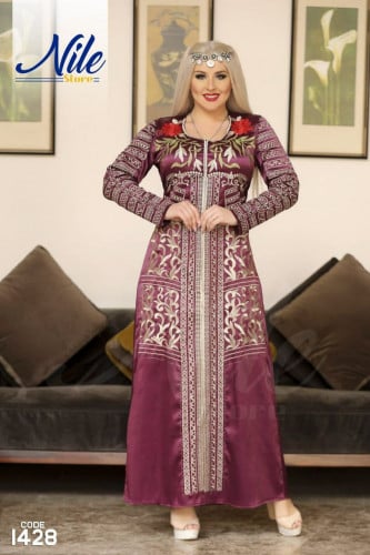 جلابيه  مطرز ساتان