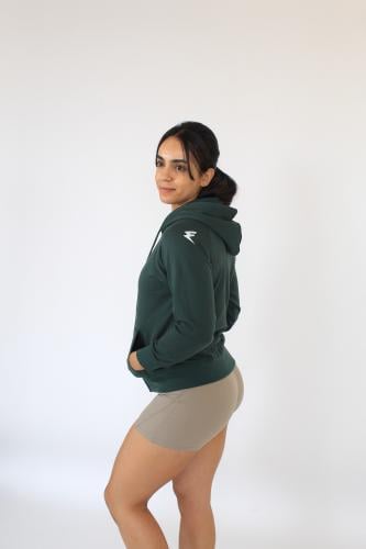 Dark green hoodie zipper