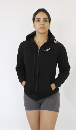 Black hoodie zipper