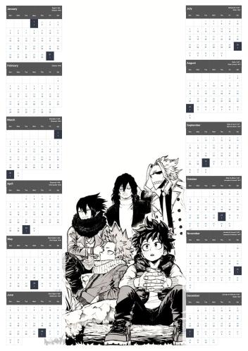 my hero academia Calendar 2025 - 1