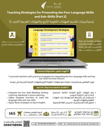 استراتيجيات تقديم المهارات اللغوية الأربع والمهارات الفرعية (الجزء ١)