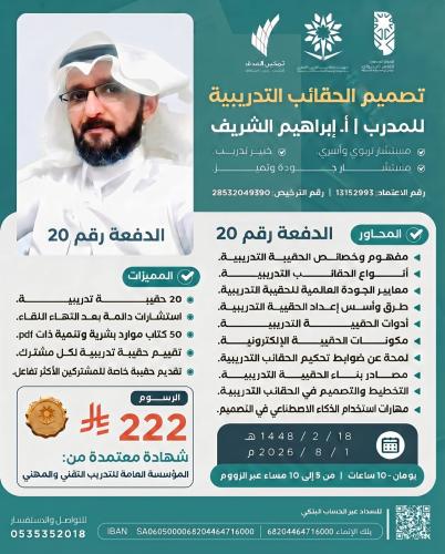 تصميم الحقائب التدريبية