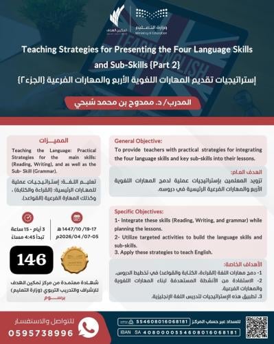 استراتيجيات تقديم المهارات اللغوية الأربع والمهارات الفرعية (الجزء ٢)