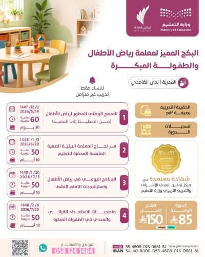 البكج المميز لمعلمة رياض الأطفال والطفولة المبكرة