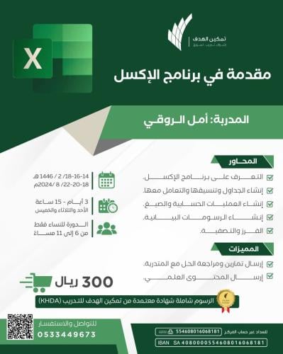 مقدمة في برنامج الإكسـل