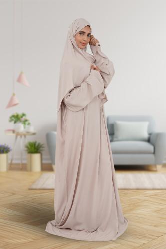 شرشف صلاة آيات سادة رايون الفاخر #300 لحمي فاتح