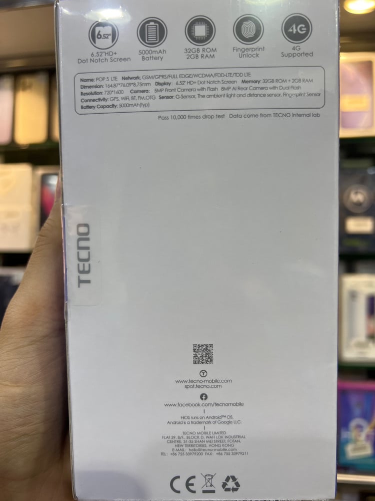 تكنو بوب5لايت 32قيقا رام2قيقا بطارية5الف مع هدايا مجانية