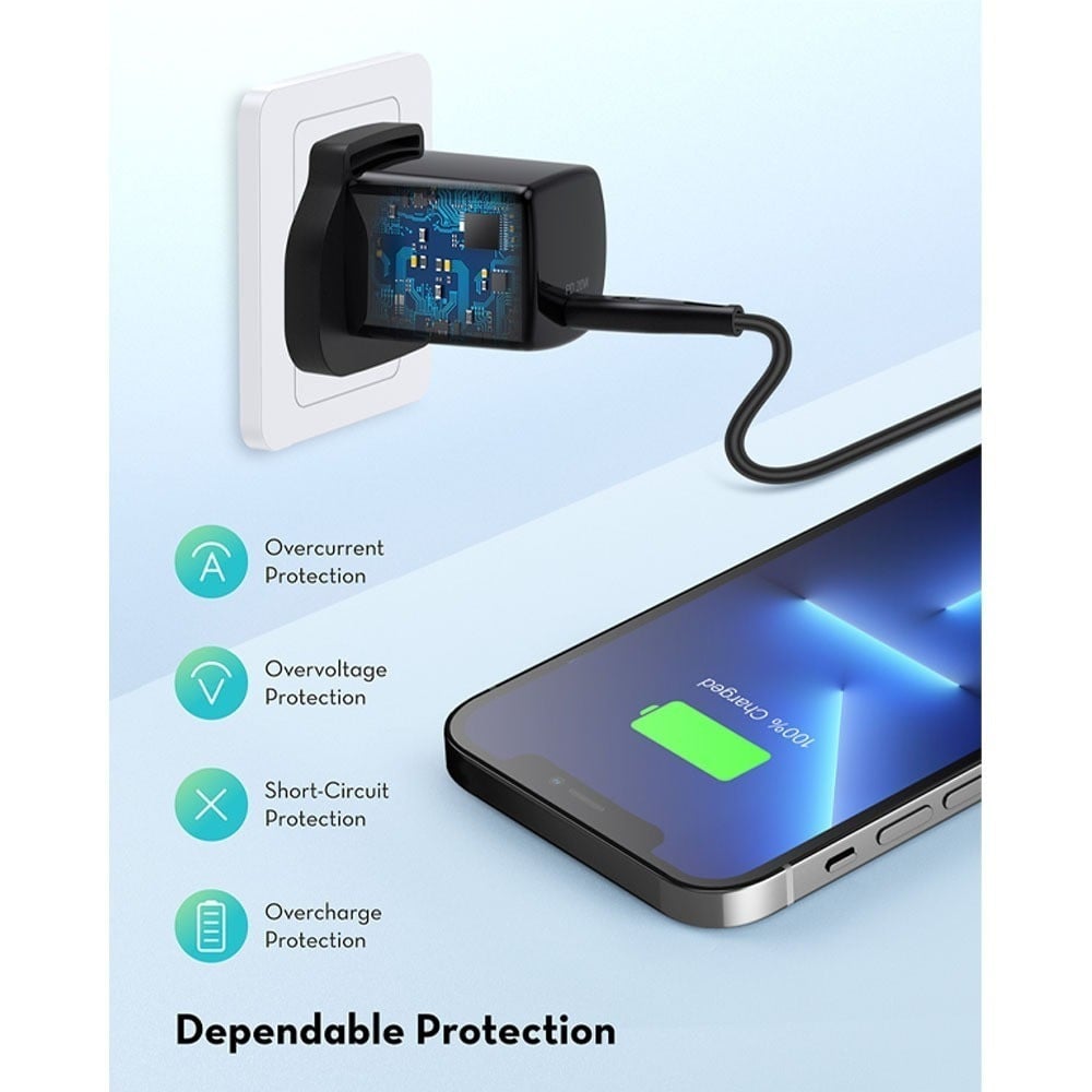 Ravpower wall plug, fast charging, 20W PD