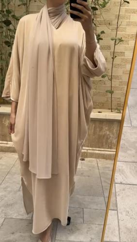 velvet dress and chiffon shawl