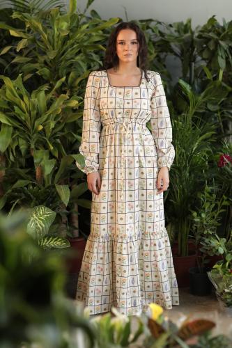 Spring checkered dress