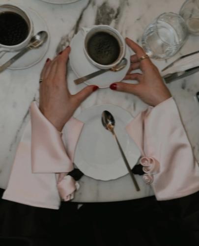 Pink silk rose abaya