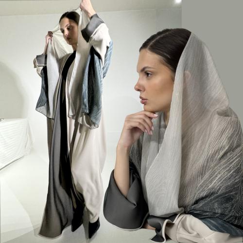 Gray bisht abaya