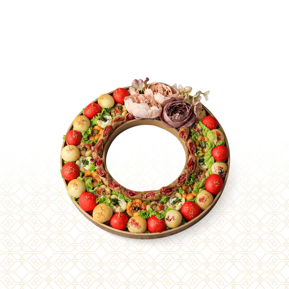صينية خشب معجنات 52 قطعة - متجر ضيافات رتيل