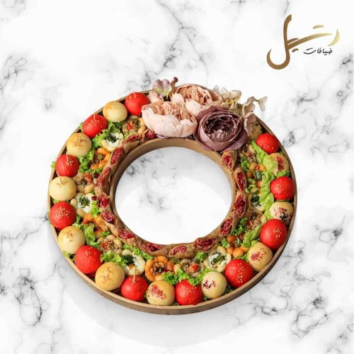 صينية خشب معجنات 52 قطعة