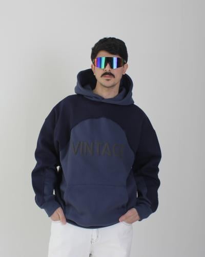 Navy Deep Blend Oversized Hoodie